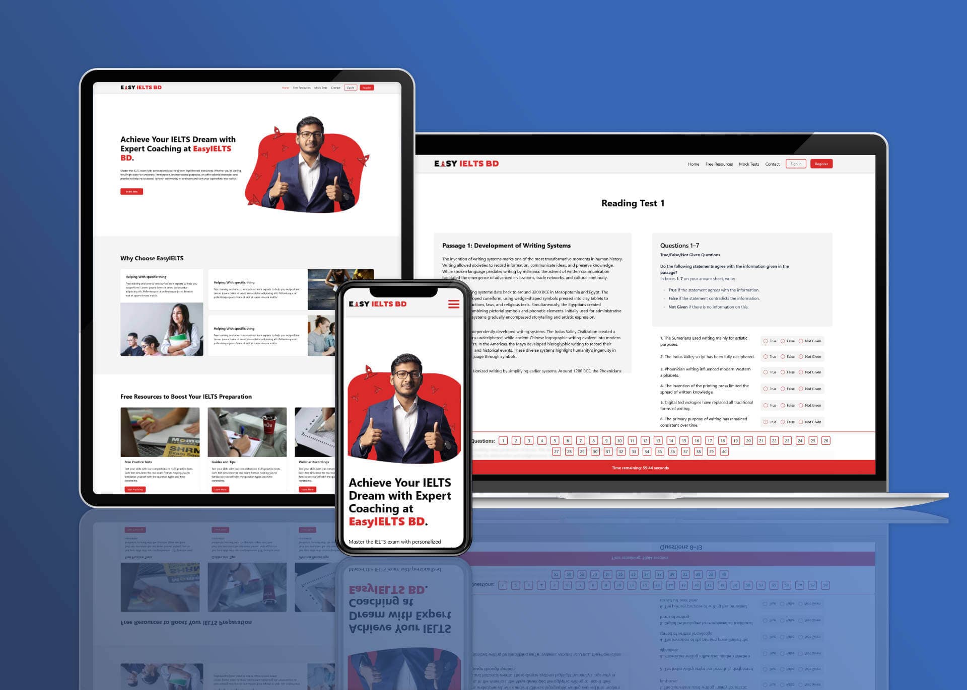 EasyIELTS BD, Educational Institute Website Design Case Study image