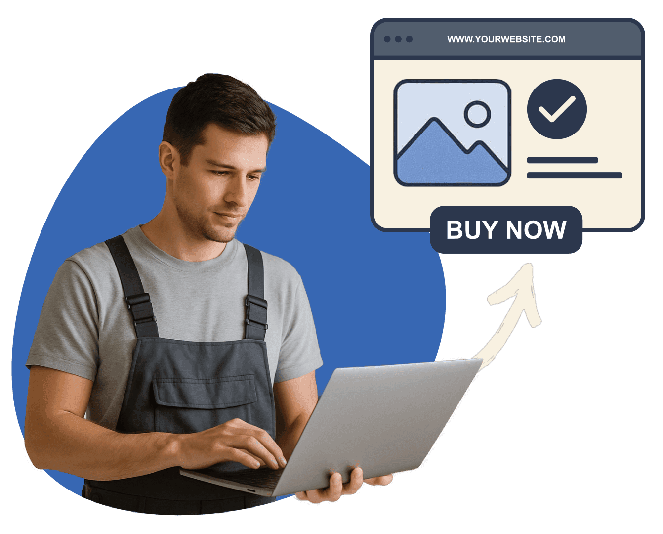 infographics of business owners and website
